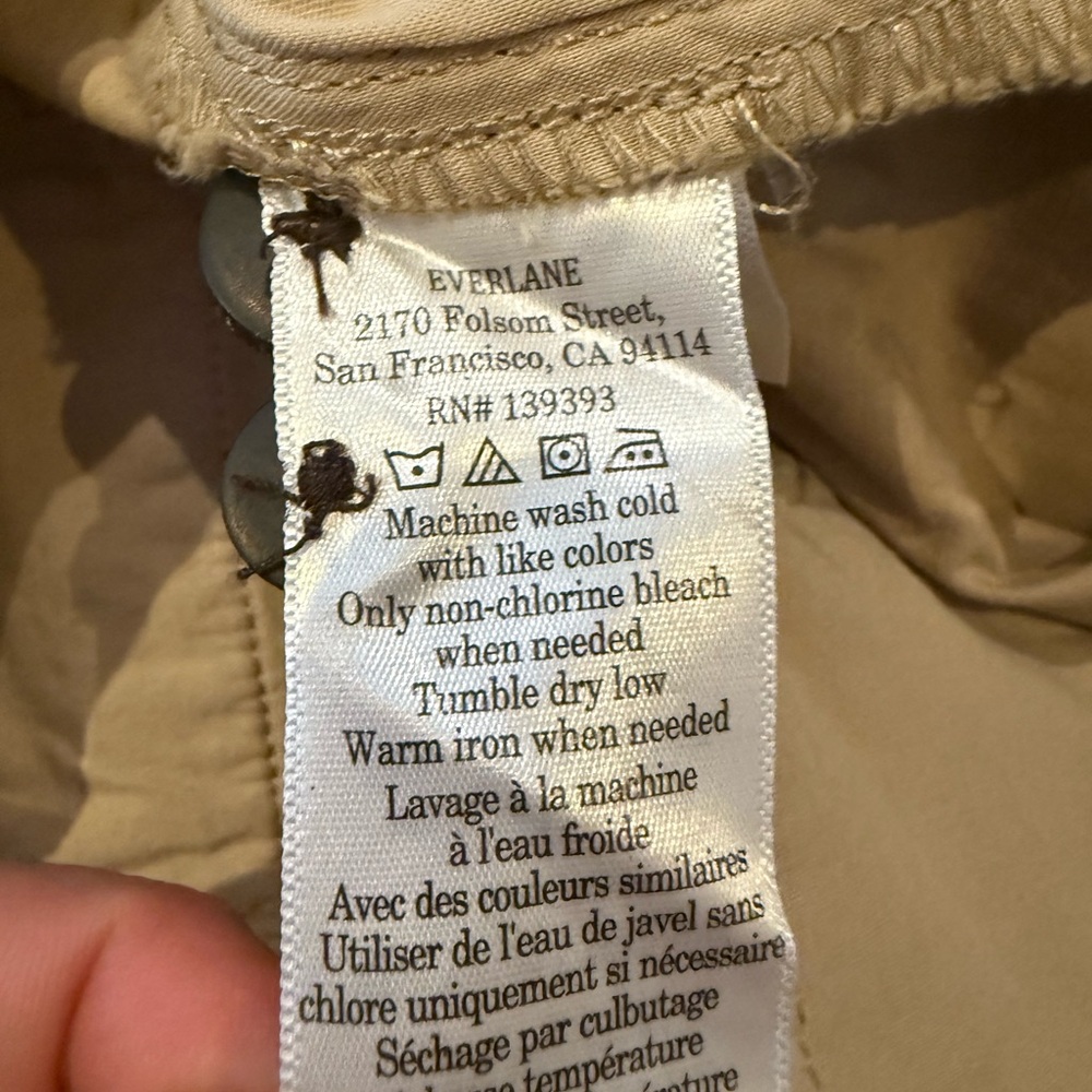 Everlane Wide Leg Pants in Khaki - Picture 4 of 5